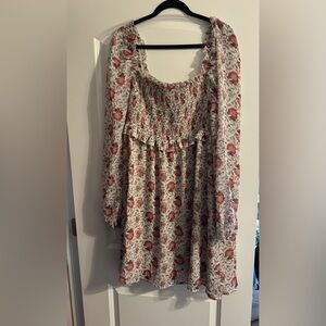 Arula long sleeve shimmer floral dress size B (2x)